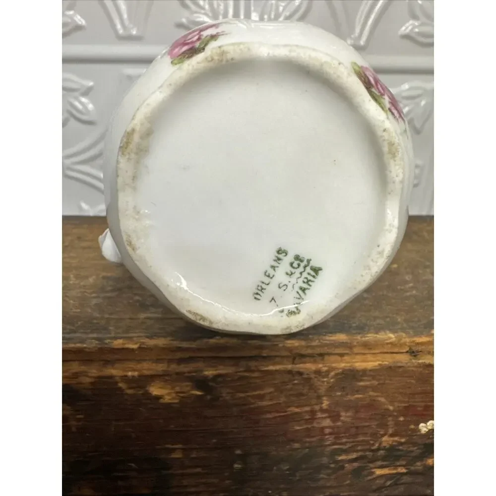 ORLEANS Z.S. & CO Bavaria Creamer Delicate Pink Rose ANTIQUE EXCELLENT